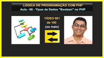 Lição 061 - Curso Grátis de Lógica de Programação Com PHP - Aula 06 - Tipos de Dados Boolean no PHP
