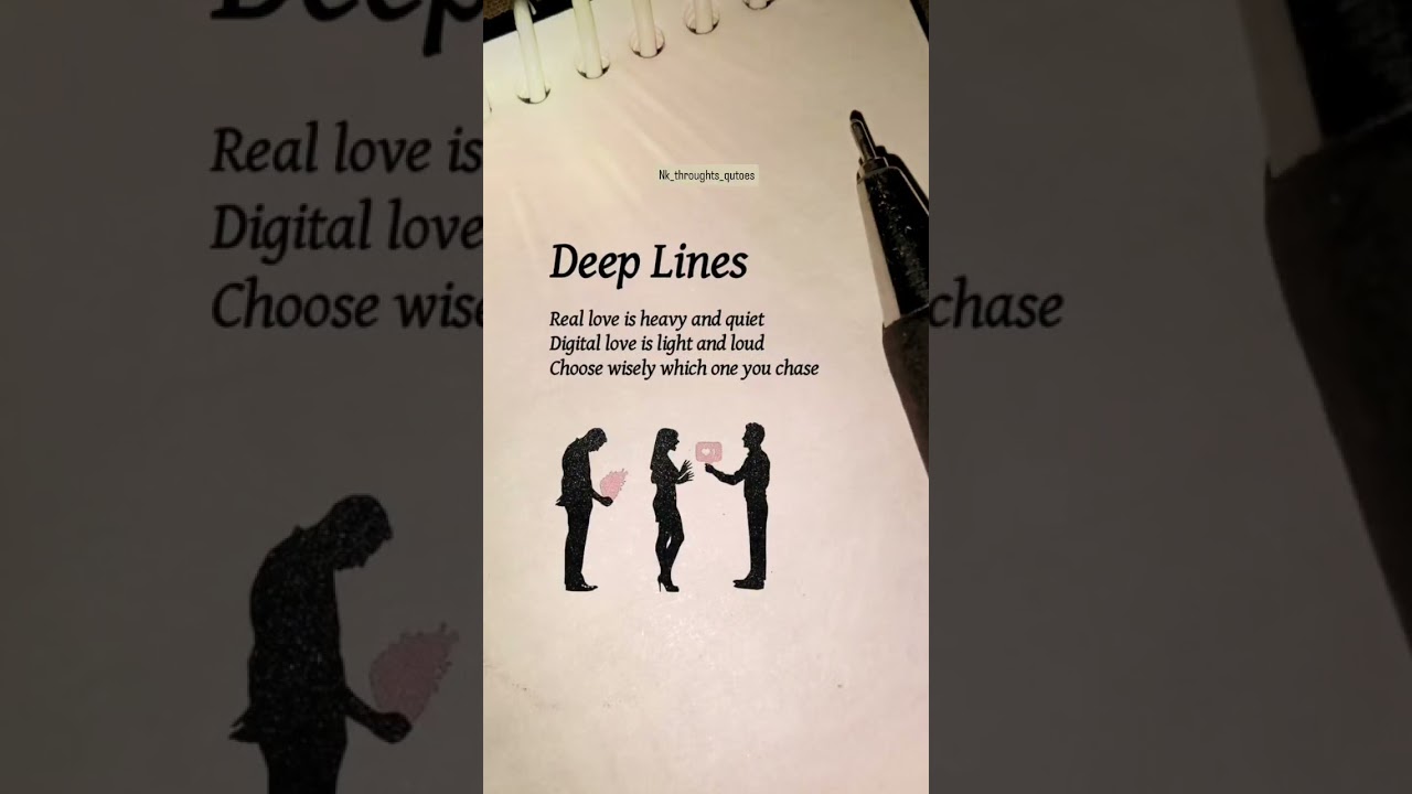 Real Love vs Digital Love 💔 | Deep Lines | 