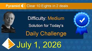 Microsoft Solitaire Collection: Pyramid - Medium - July 1, 2026 screenshot 2