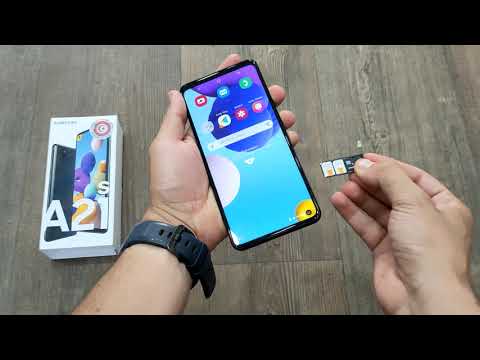 Samsung A21S how to put Sim card and SD card - YouTube