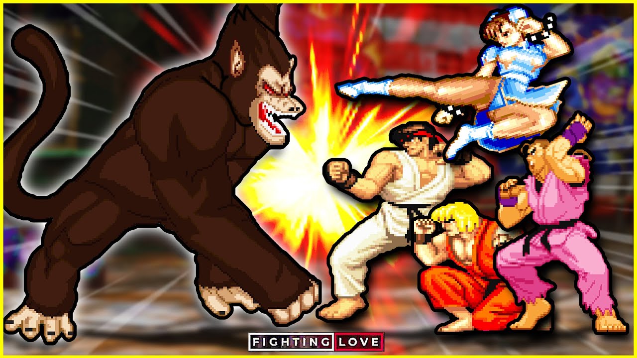 Gohan Ryu GOHAN OOZARU vs RYU, KEN, DAN & CHUN-LI 🔴EXTREMELY HIGH LEVEL FIGHT ...