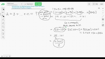 Intro. to Proofs: Sum of First n Consecutive Positive Integers