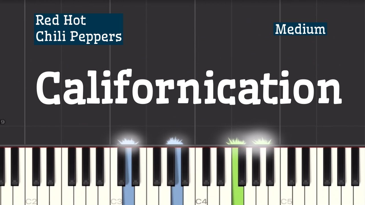 Red Hot Chili Peppers - Californication Piano Tutorial | Medium