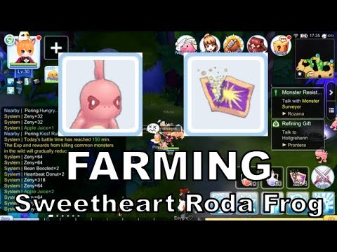 Frog Ragnarok Ragnarok Eternal Love: Farming Sweetheart Roda Frog - YouTube