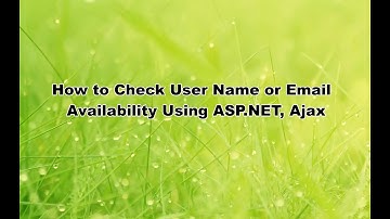 How to Check User Name or Email Availability Using ASP.NET, Ajax | Hindi
