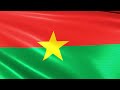 النشيد الوطني الجديد المقترح لبوركينا فاسو رسوم متحركة لعلم يرفرف
