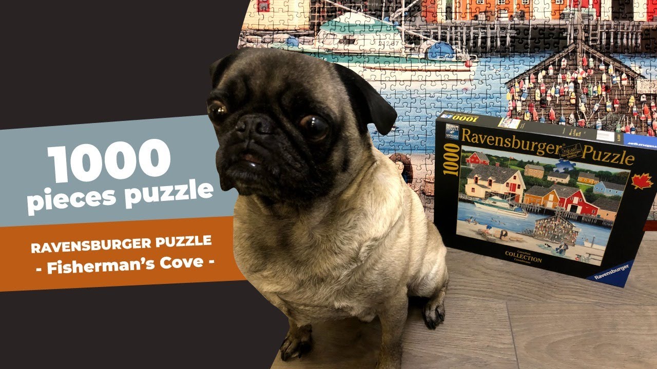 Time lapse puzzle. Fisherman's Cove - Ravensburger. 1000 pieces - YouTube