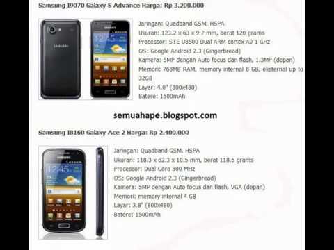  Harga Handphone Samsung Galaxy  Android YouTube