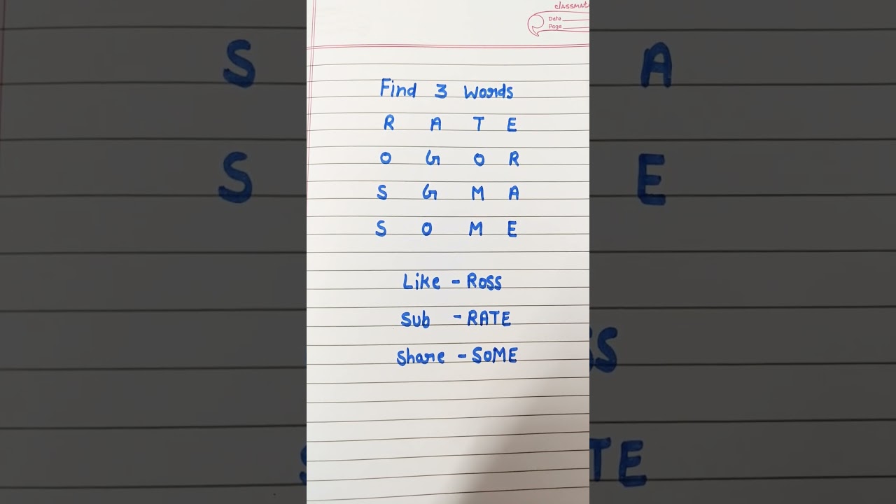 find 3 words 🤔🧐