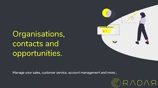 Organisations, Contacts and Opportunities in RADAR CRM