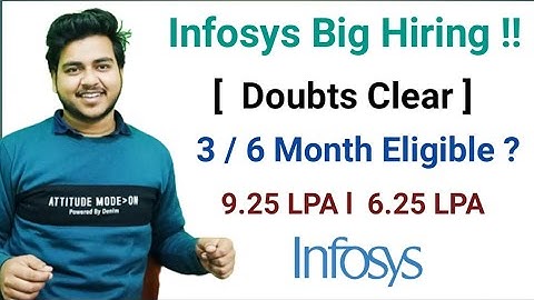 Infosys Big Hiring | Doubts Clear | 3 Month / 6 Month Eligibility Criteria ? | SP & DSE Role |