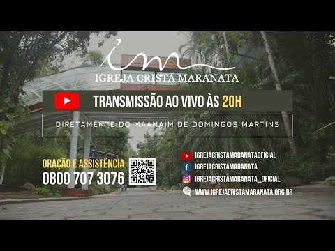 03/05/2025 - [CULTO 20H - AO VIVO] - Igreja Cristã Maranata - Sábado