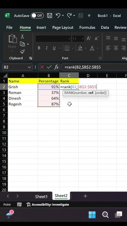 How To Calculate Rank In Excel shorts excel YouTube how-to-calculate-rank-in-excel-shorts-excel-youtube