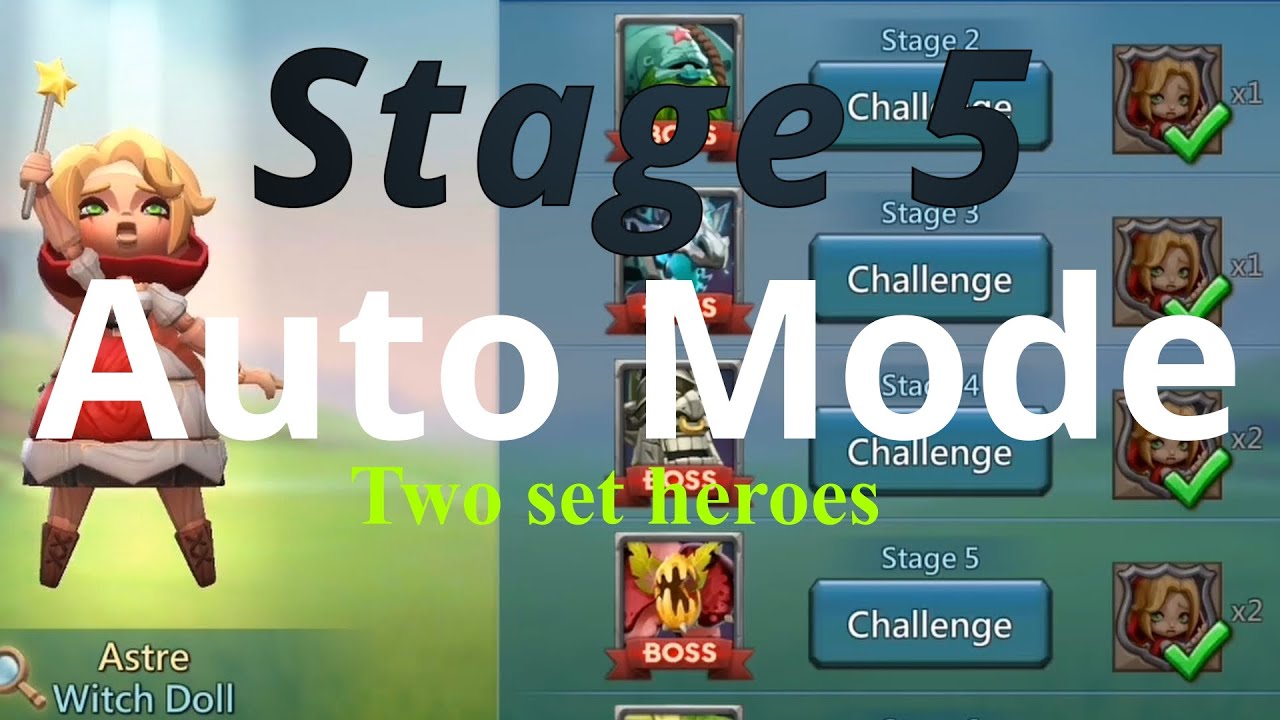 Lords Mobile - Witch Doll Limited Challenge Stage 5 (Auto Mode)