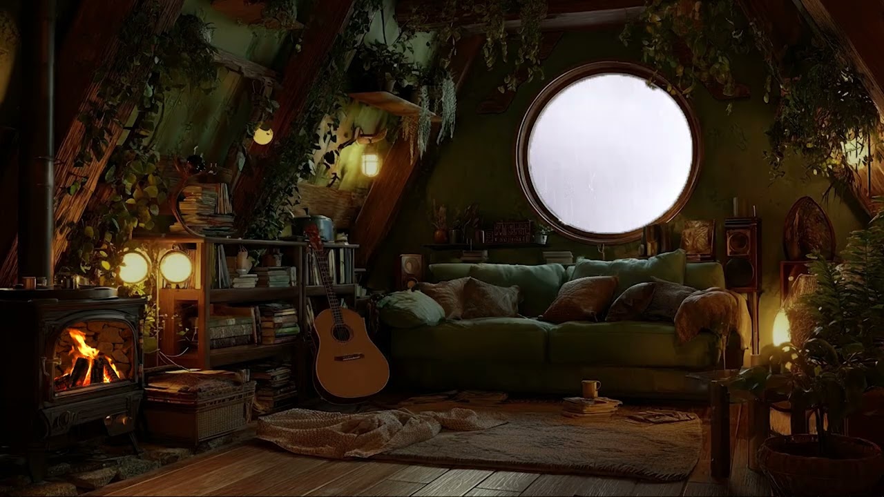 Rainy Night by the Window 🌧️ 3 Hours Cozy Room Ambience for Deep Sleep & Study | Rainbound Rooms