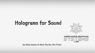 Holograms for Sound