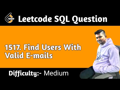 Find Users With Valid Emails || Leetcode SQL Questions