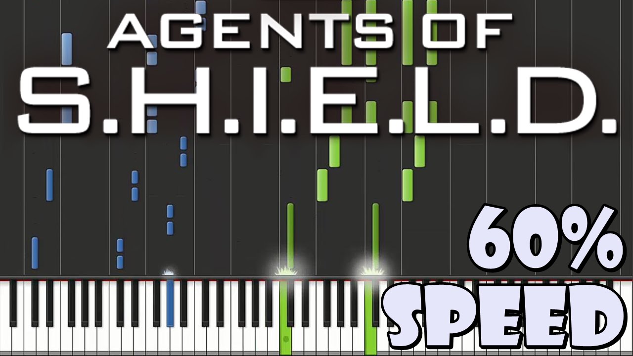 Marvel's Agents of S.H.I.E.L.D. - Main Theme | Piano Tutorial [60% Speed]