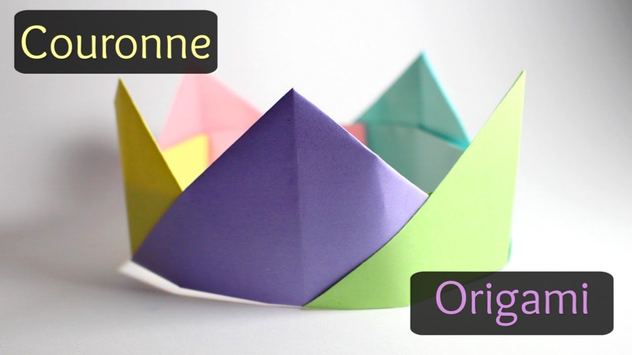 Couronne en Origami - Pliage Papier 