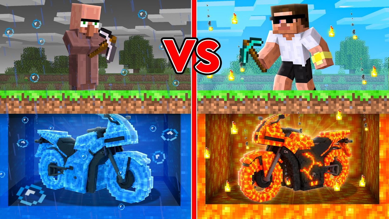 $1 vs $100,000 BIKE Mining Challenge in Minecraft @realdoorbin