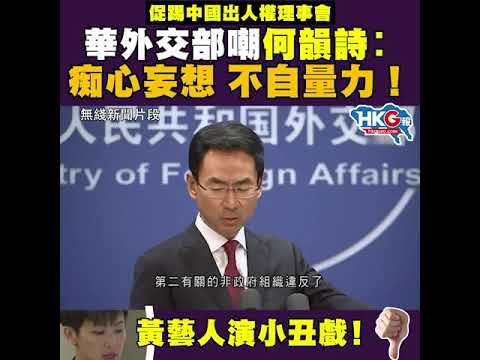 促踢中國出人權理事會 華外交部嘲何韻詩︰痴心妄想 不自量力！黃藝人演小丑戲！