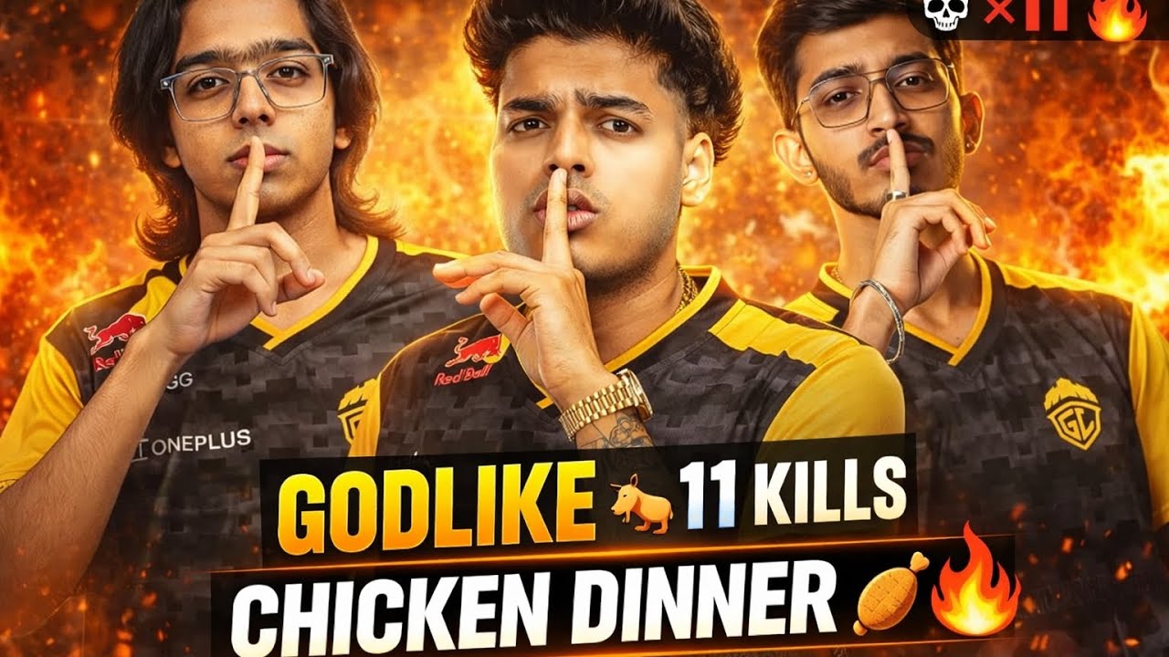 GODLIKE 🐐 11 KILLS CHICKEN DINNER 🍗🔥 | PURE DOMINATION 💀😈 