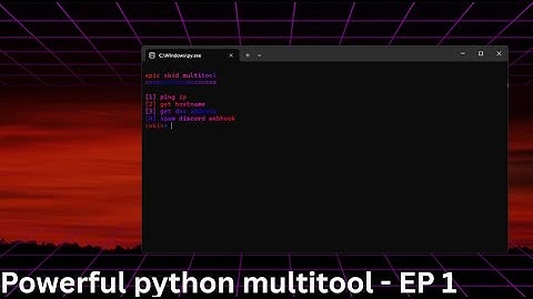 How to make a powerful python multitool! (EP 1) - CLI design