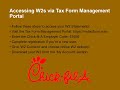 How to access Chick Fil A Pay Stubs & W2s