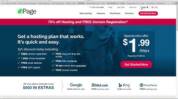 ipage Hosting sign up