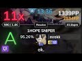 🔴 13.4⭐ mrekk | Tadokoro Azusa - 1HOPE SNIPER [Resolve] +HDDT 95.26% | 1339pp 11❌ - osu!