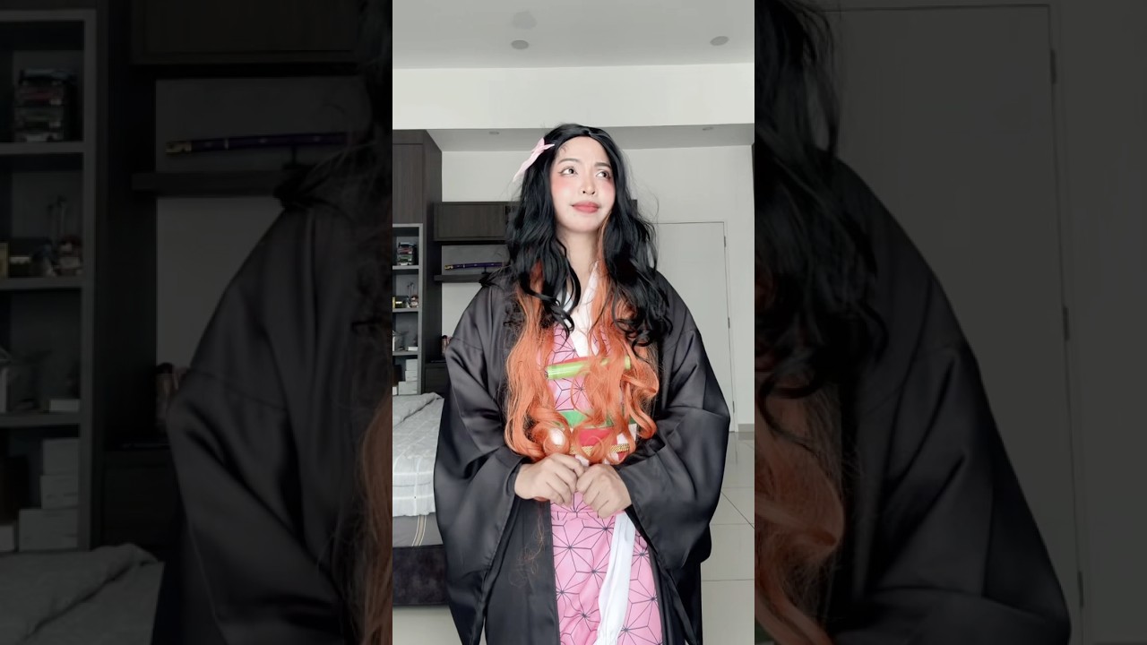 Poor Zenitsu 🤭 #nezukochan #demonslayer #nezukokamado #cosplay #anime #kimetsunoyaiba
