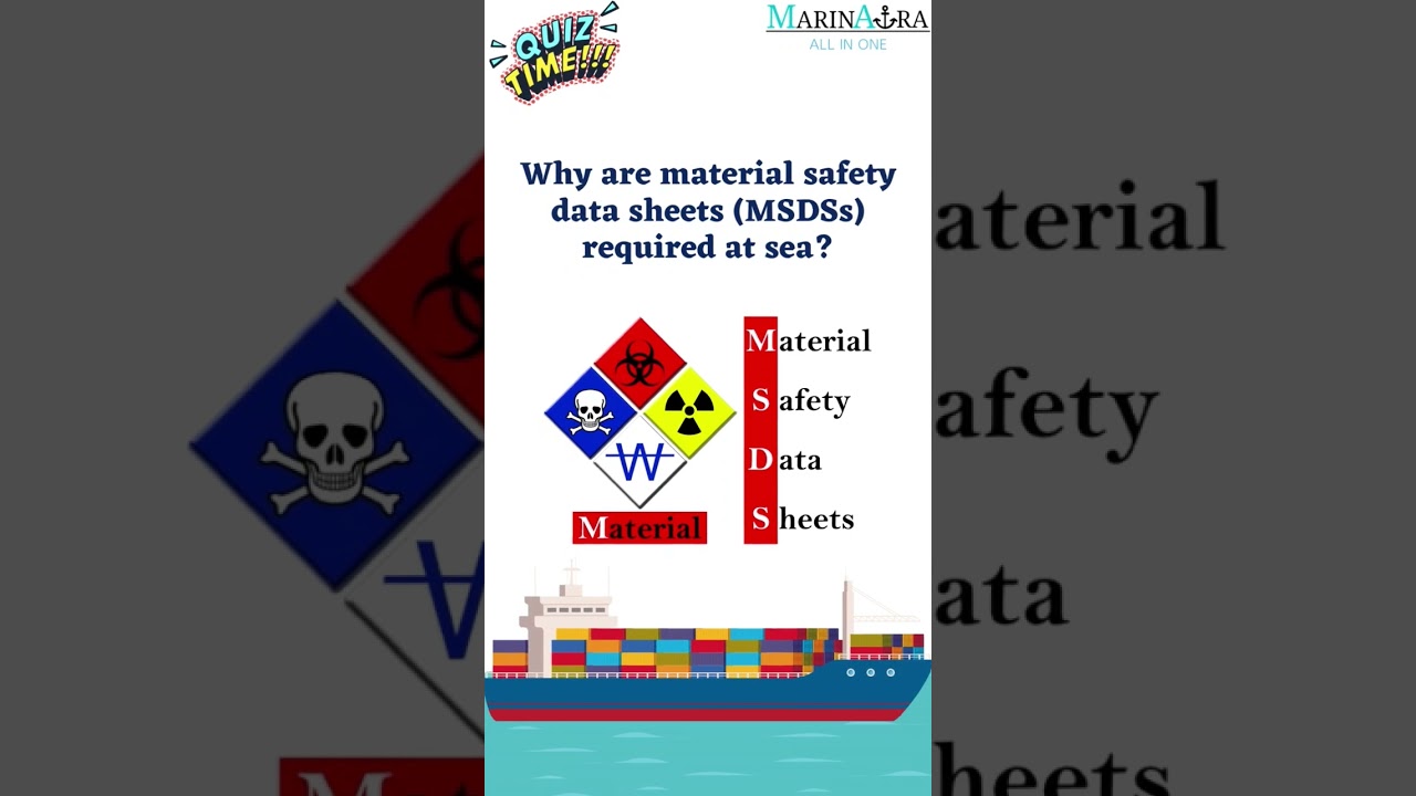 Why are material safety data sheets required at sea? 