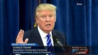 Celebrity "The Last Thing We Need Is Another Bush" Donald Trump Press Conference In Hampton, NH Profile