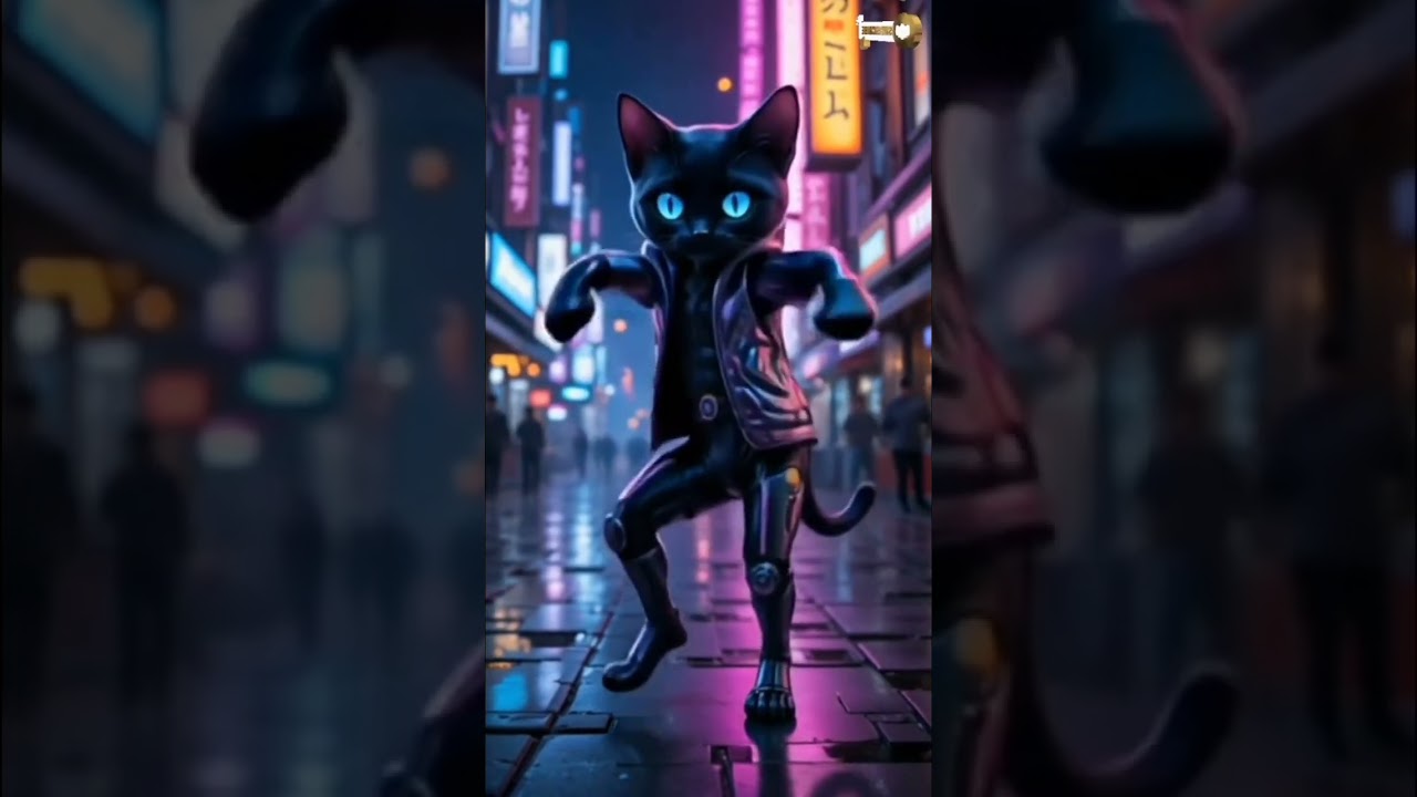 Cyber Robot Cat 🤖😺 Dance Moves | Viral Cat Shorts