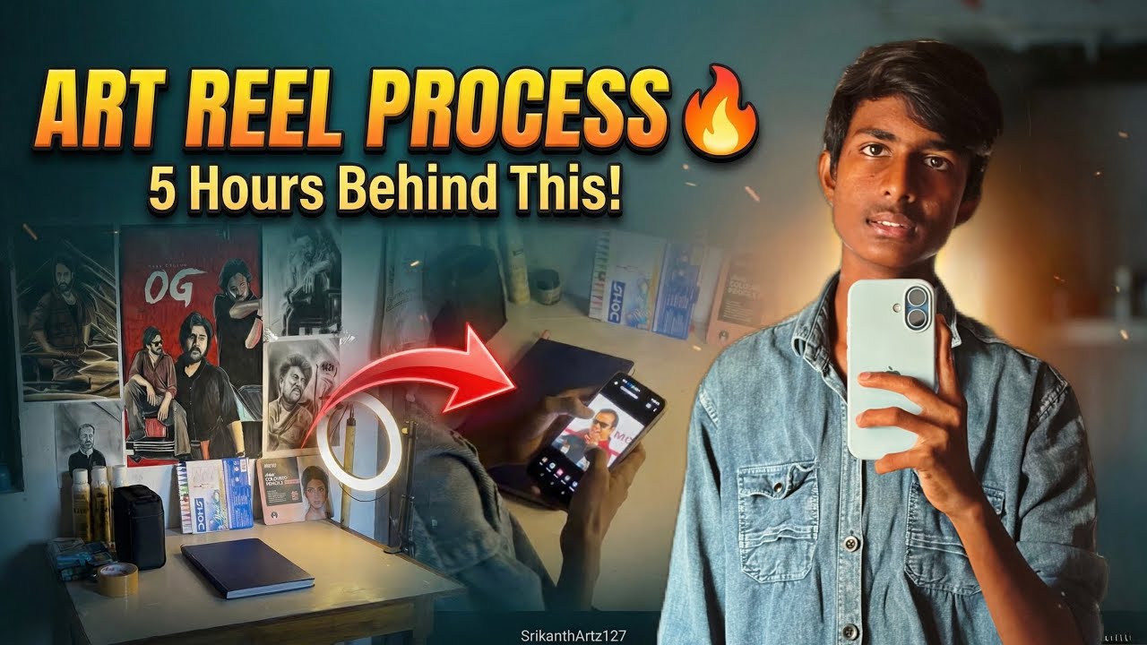 What you see in 30 seconds…takes 5 hours of hard work behind the scenes.This is my ART REEL PROCESS🔥
