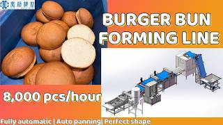 Automatic Burger Bun Forming Line Working in Customer Factory