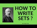 How to write Sets?