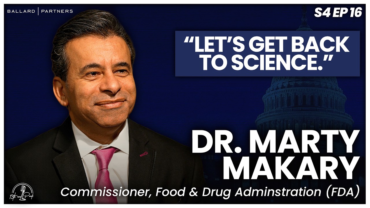 On this episode of 13th & Park, FDA Commissioner Marty Makary joins Adam Goodman and Alison to discuss rebuilding public trust in medicine, reforming the FDA, and accelerating life-saving innovation.

From challenging long-standing medical dogma to issuing national priority review vouchers that speed up breakthrough treatments, Dr. Makary outlines how the FDA is reducing review times, increasing transparency, and modernizing outdated regulatory models. He explains why Bayesian clinical trials matter, how food chemical loopholes are being addressed, and why restoring confidence in public health institutions is central to the agency’s mission.

The conversation also explores the microbiome, antibiotic overuse, hormone replacement therapy, supply chain reshoring, over-the-counter drug reform, and what it means to “get back to science” in an era of declining trust.

Listen to us on Spotify: https://open.spotify.com/show/2yqqjgPtA7NR2cJewPqbNQ?si=e9df5028fc0e4dd9
Listen to us on Apple Podcasts: https://podcasts.apple.com/us/podcast/13th-park/id1645880081

Follow Dr. Makary!
X: https://x.com/DrMakaryFDA
IG: https://www.instagram.com/martymakary

Follow Us!
X: https://x.com/13thandPark
IG: https://www.instagram.com/13th_and_park
www.ballardpartners.com

About 13th and Park:
13th and Park is a dynamic media platform produced by Ballard Partners. We bring you insightful discussions, expert interviews, and in-depth analysis on key issues shaping industries, policy, and business trends. Our content features thought leaders, industry experts, and policymakers exploring topics ranging from policy influence, business innovation, trade regulations, and more.

Subscribe to stay updated on the latest videos, exclusive interviews, and expert insights shaping the future of business, policy, and public affairs.

#MartyMakary #FDA #HealthPolicy #MedicalReform #PublicHealth #DrugApproval #HealthcareInnovation #13thAndPark #PolicyPodcast #MedicalScience
