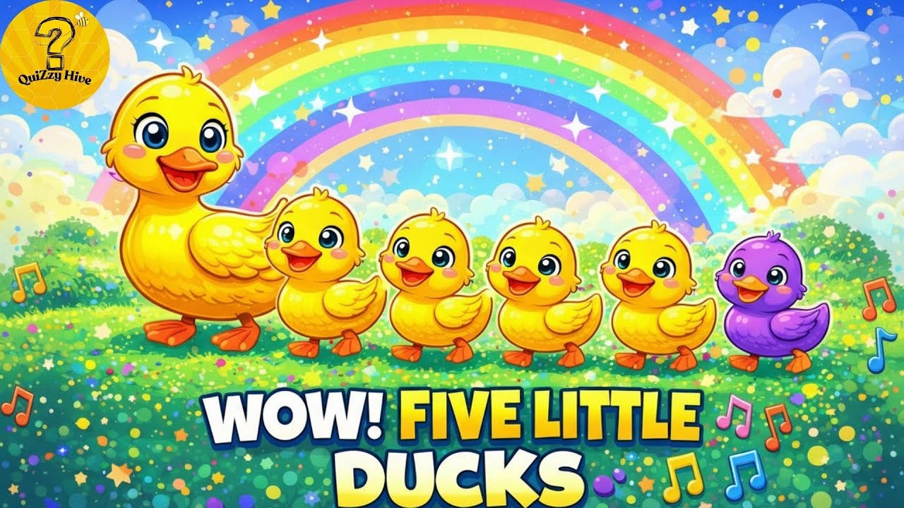 5 little Ducks nursery rhyme | Duck rhymes for babies | Duck videos for toddlers | preschool songs