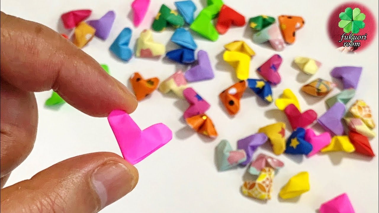 折り紙 立体的なハート ラッキーハート のかわいい作り方 Origami Lucky Heart Fukuoriroom Youtube