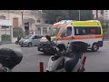 Ambulanza P.A. la spezia in arrivo al pronto soccorso della spezia, ospedale Sant'Andrea 