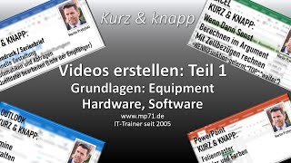 Videos Und Clips Erstellen Grundlagen Hardware Software Teil 1