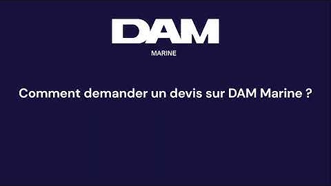 Comment demander un devis sur DAM Marine