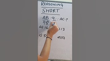 Reasoning short you can solve it ?  | #mathstricks