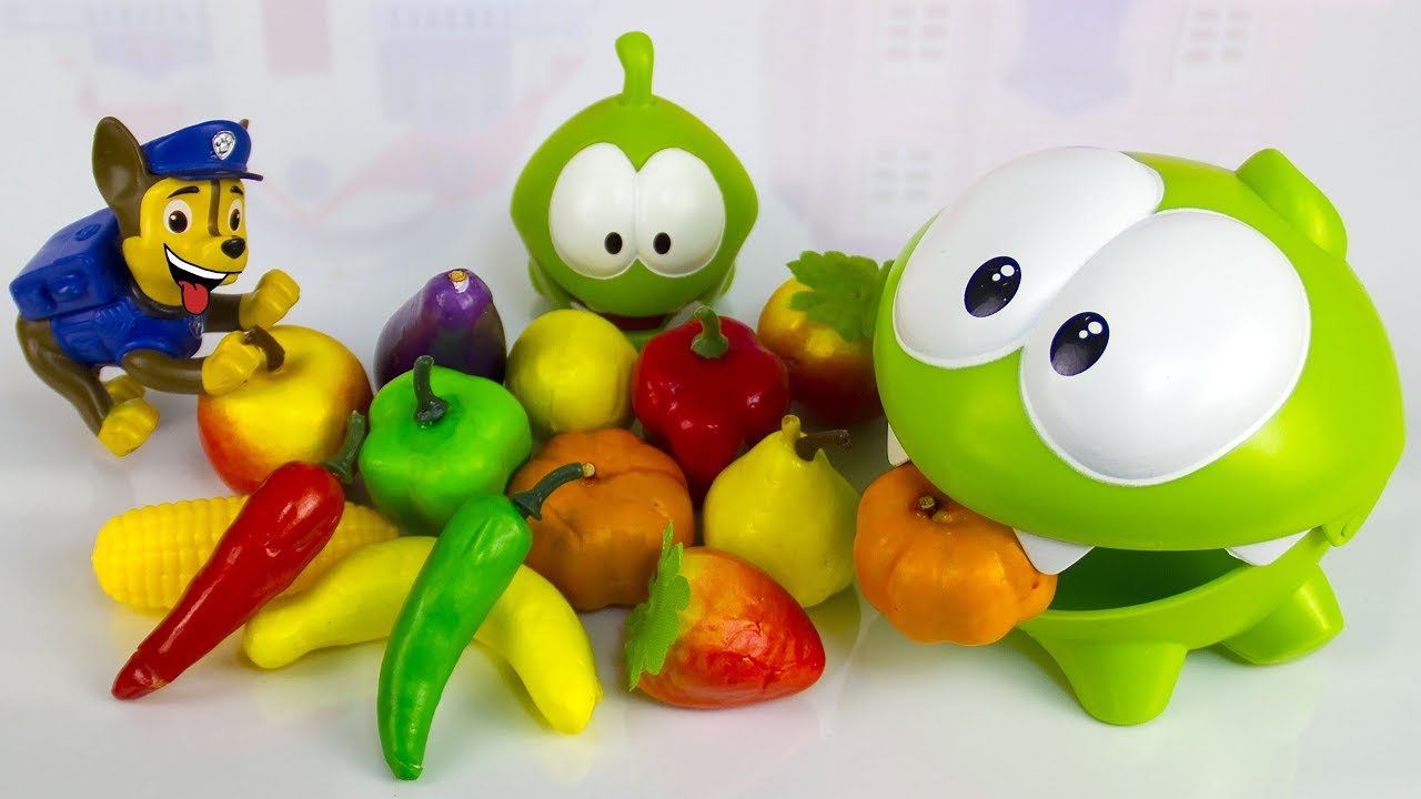 Мультик - Ам Ням и Щенячий Патруль делят много овощей и фруктов. - YouTube
