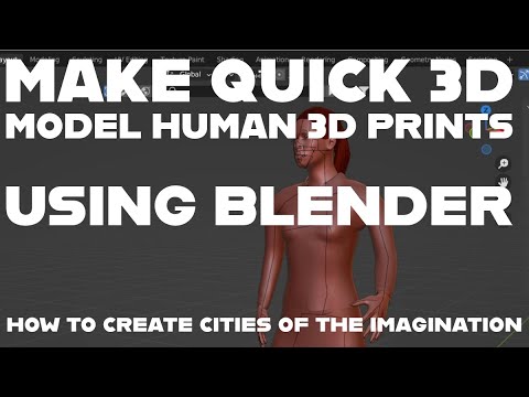 Make Quick 3D Model Human 3D Prints Using Blender - YouTube
