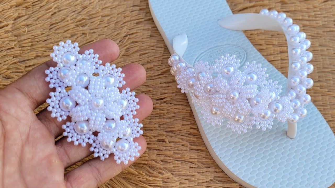 Cabedal Flor de Pérolas Rendado