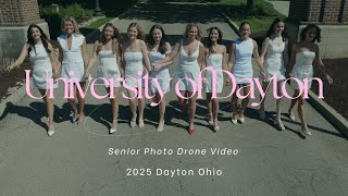 University of Dayton College Graduation 2025 Drone UD Arch Girls Walking Past - Dayton Ohio Spring