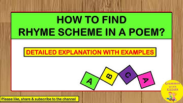 Rhyme Scheme|Rhyme Scheme In Poetry With Example|How to Find Rhyme Scheme In a Poem|S2LEARN
