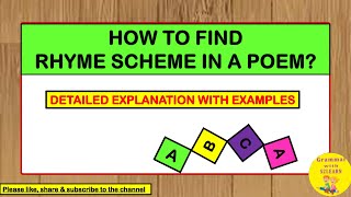 Rhyme Scheme|Rhyme Scheme In Poetry With Example|How to Find Rhyme Scheme In a Poem|S2LEARN